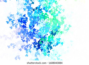 Light Multicolor vector template with chaotic shapes. Decorative design in abstract style with random forms. Best smart design for your business.