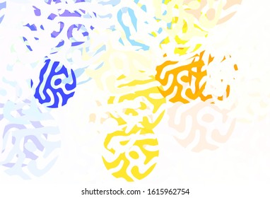 Light Multicolor vector template with chaotic shapes. Modern abstract illustration with colorful random forms. Background for a cell phone.
