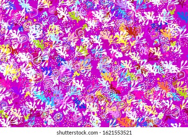 Light Multicolor vector template with chaotic shapes. Decorative design in abstract style with random forms. Modern design for your business card.