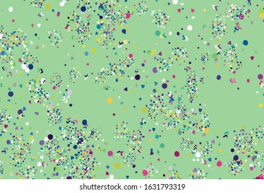 Light Multicolor vector template with chaotic shapes. Decorative design in abstract style with random forms. Modern design for your business card.