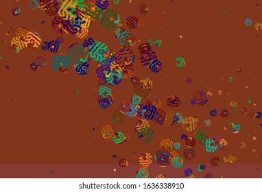 Light Multicolor vector template with chaotic shapes. Illustration with colorful gradient shapes in abstract style. Background for a cell phone.