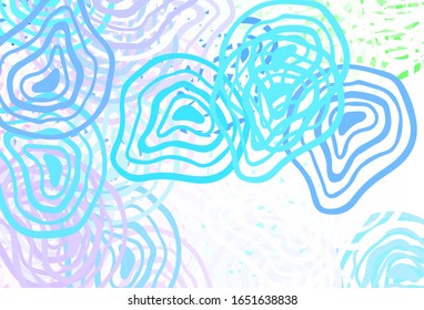 Light Multicolor vector template with chaotic shapes. Colorful chaotic forms with gradient in modern style. Best smart design for your business.