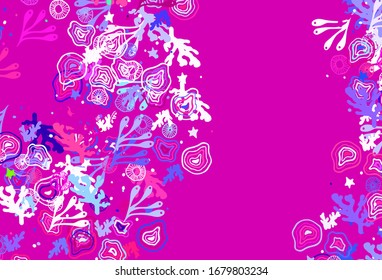 Light Multicolor vector template with chaotic shapes. Modern abstract illustration with colorful random forms. Elegant design for wallpapers.