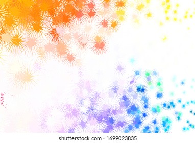 Light Multicolor vector template with chaotic shapes. Decorative design in abstract style with random forms. Simple design for your web site.