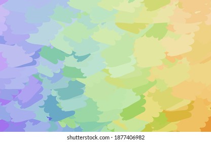 Light Multicolor vector template with chaotic shapes. Colorful chaotic forms with gradient in modern style. Background for a cell phone.