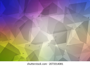Light Multicolor vector template with chaotic poly shapes. Colorful chaotic forms with gradient in modern style. Modern design for your business card.