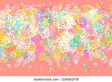 Light Multicolor vector template with chaotic shapes. Decorative design in abstract style with random forms. Modern design for your business card.