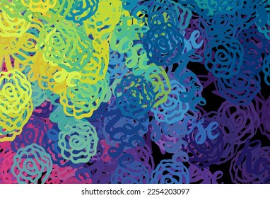 Light Multicolor vector template with chaotic shapes. Illustration with colorful gradient shapes in abstract style. Modern design for your business card.