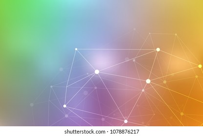 Light Multicolor vector template with circles, triangles. Modern abstract colorful illustration with spheres and lines. New design for ad, poster, banner of your website.