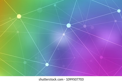 Light Multicolor vector template with circles, triangles. Illustration with set of colorful abstract circles and lines. Pattern can be used as texture of wallpapers.