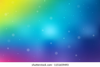 Light Multicolor vector template with circles. Modern abstract illustration with colorful water drops. Beautiful design for your business advert.