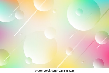 Light Multicolor vector template with circles. Beautiful colored illustration with blurred circles in nature style. Pattern can be used for beautiful websites.