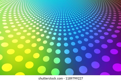 Light Multicolor vector template with circles. Blurred bubbles on abstract background with colorful gradient. Completely new template for your brand book.