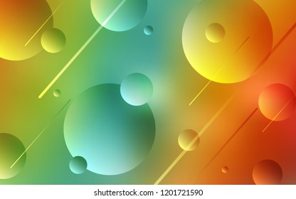 Light Multicolor vector template with circles. Abstract illustration with colored bubbles in nature style. Pattern can be used for futuristic ad, booklets.