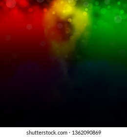 Light Multicolor vector template with circles. Glitter abstract illustration with colorful drops. Pattern for business ads.