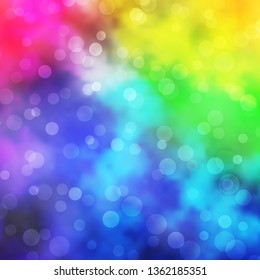 Light Multicolor vector template with circles. Colorful illustration with gradient dots in nature style. Design for your commercials.