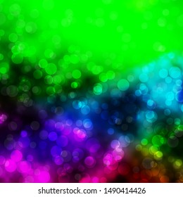 Light Multicolor vector template with circles. Abstract illustration with colorful spots in nature style. Pattern for wallpapers, curtains.