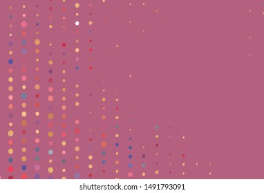Light Multicolor vector template with circles. Beautiful colored illustration with blurred circles in nature style. Pattern for beautiful websites.