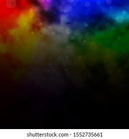 Light Multicolor vector template with circles. Illustration with set of shining colorful abstract spheres. Design for your commercials.