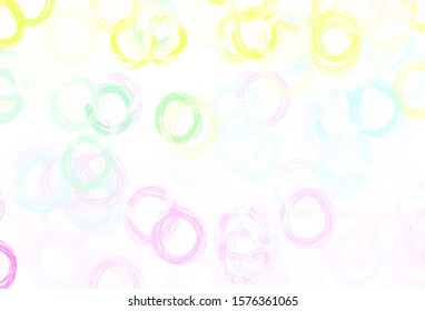 Light Multicolor vector template with circles. Beautiful colored illustration with blurred circles in nature style. Design for your business advert.