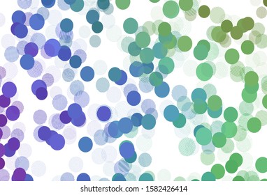 Light Multicolor vector template with circles. Blurred bubbles on abstract background with colorful gradient. New template for your brand book.