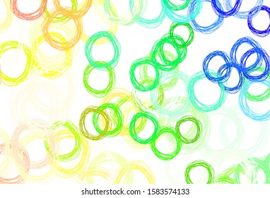 Light Multicolor vector template with circles. Modern abstract illustration with colorful water drops. Pattern for textures of wallpapers.