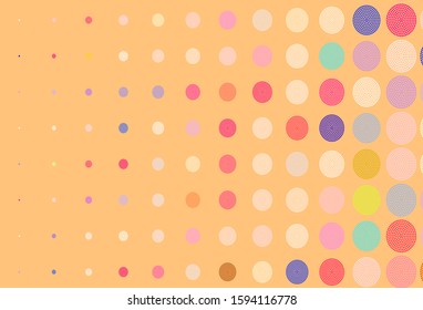 Light Multicolor vector template with circles. Beautiful colored illustration with blurred circles in nature style. New template for your brand book.
