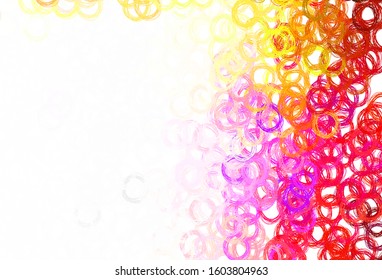 Light Multicolor vector template with circles. Blurred bubbles on abstract background with colorful gradient. Pattern for textures of wallpapers.