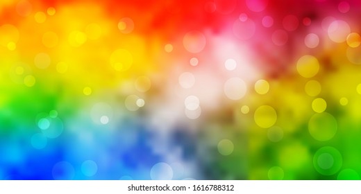 Light Multicolor vector template with circles. Abstract illustration with colorful spots in nature style. Design for posters, banners.