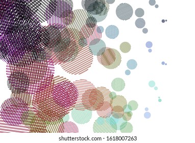 Light Multicolor vector template with circles. Glitter abstract illustration with blurred drops of rain. Pattern for textures of wallpapers.