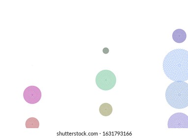 Light Multicolor vector template with circles. Illustration with set of shining colorful abstract circles. Design for your business advert.