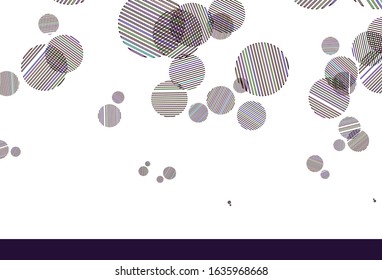 Light Multicolor vector template with circles. Illustration with set of shining colorful abstract circles. Pattern for ads, leaflets.