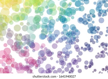 Light Multicolor vector template with circles. Illustration with set of shining colorful abstract circles. New template for your brand book.