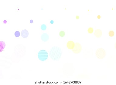 Light Multicolor vector template with circles. Blurred decorative design in abstract style with bubbles. Design for your business advert.