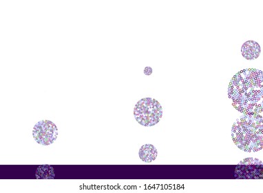 Light Multicolor vector template with circles. Illustration with set of shining colorful abstract circles. Design for your business advert.