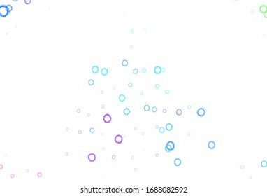 Light Multicolor vector template with circles. Beautiful colored illustration with blurred circles in nature style. Design for poster, banner of websites.