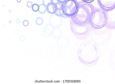 Light Multicolor vector template with circles. Illustration with set of shining colorful abstract circles. Pattern for textures of wallpapers.