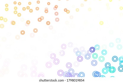 Light Multicolor vector template with circles. Blurred decorative design in abstract style with bubbles. Pattern for ads, leaflets.