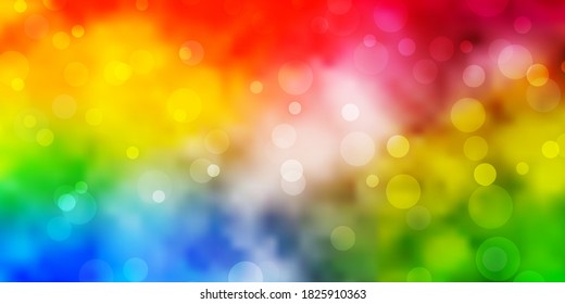 Light Multicolor vector template with circles. Abstract illustration with colorful spots in nature style. Design for posters, banners.