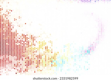 Light Multicolor vector template with circles. Illustration with set of shining colorful abstract circles. Pattern for futuristic ad, booklets.