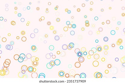 Light Multicolor vector template with circles. Blurred decorative design in abstract style with bubbles. Pattern for ads, leaflets.