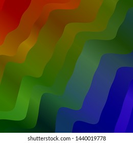 Light Multicolor vector template with curved lines. Colorful illustration in abstract style with bent lines. Pattern for booklets, leaflets.