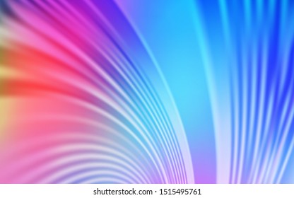 Light Multicolor vector template with curved lines. A circumflex abstract illustration with gradient. New composition for your brand book.