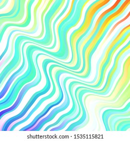 Light Multicolor vector template with curved lines. Brand new colorful illustration with bent lines. Template for your UI design.