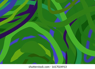 Light Multicolor vector template with curved lines. Colorful geometric sample with gradient lines.  New composition for your brand book.