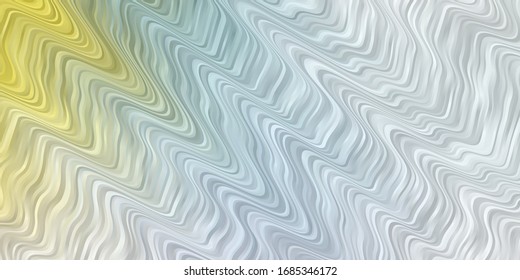 Light Multicolor vector template with curved lines. Illustration in halftone style with gradient curves. Pattern for business booklets, leaflets