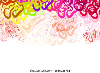 Light Multicolor vector template with curved lines. Colorful illustration in simple style with gradient. A new texture for your  ad, booklets, leaflets.