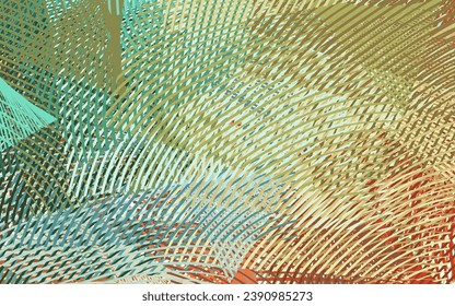 Light Multicolor vector template with curved lines. Creative illustration in halftone style with gradient. Elegant pattern for a brand book.