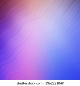 Light Multicolor vector template with curves. Colorful illustration in circular style with lines. Template for your UI design.