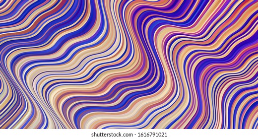 Light Multicolor vector template with curves. Bright illustration with gradient circular arcs. Pattern for business booklets, leaflets
